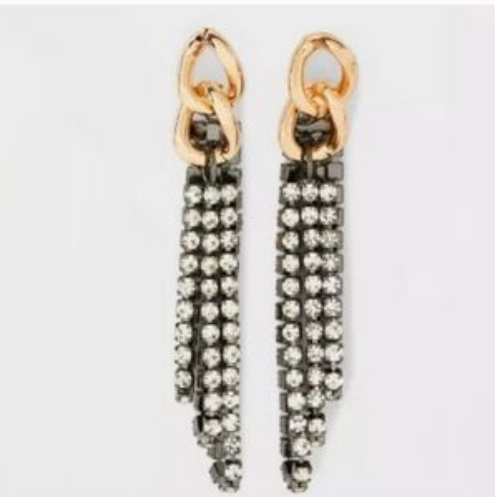 🟢Free With Purchase 🆕️a new day Stone Chain Earrings